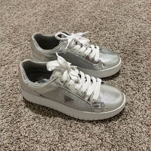 Guess Silver Sneakers with White Laces